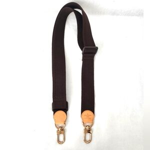 Auth Louis Vuitton Brown Adjustable Strap with Gold Hardware